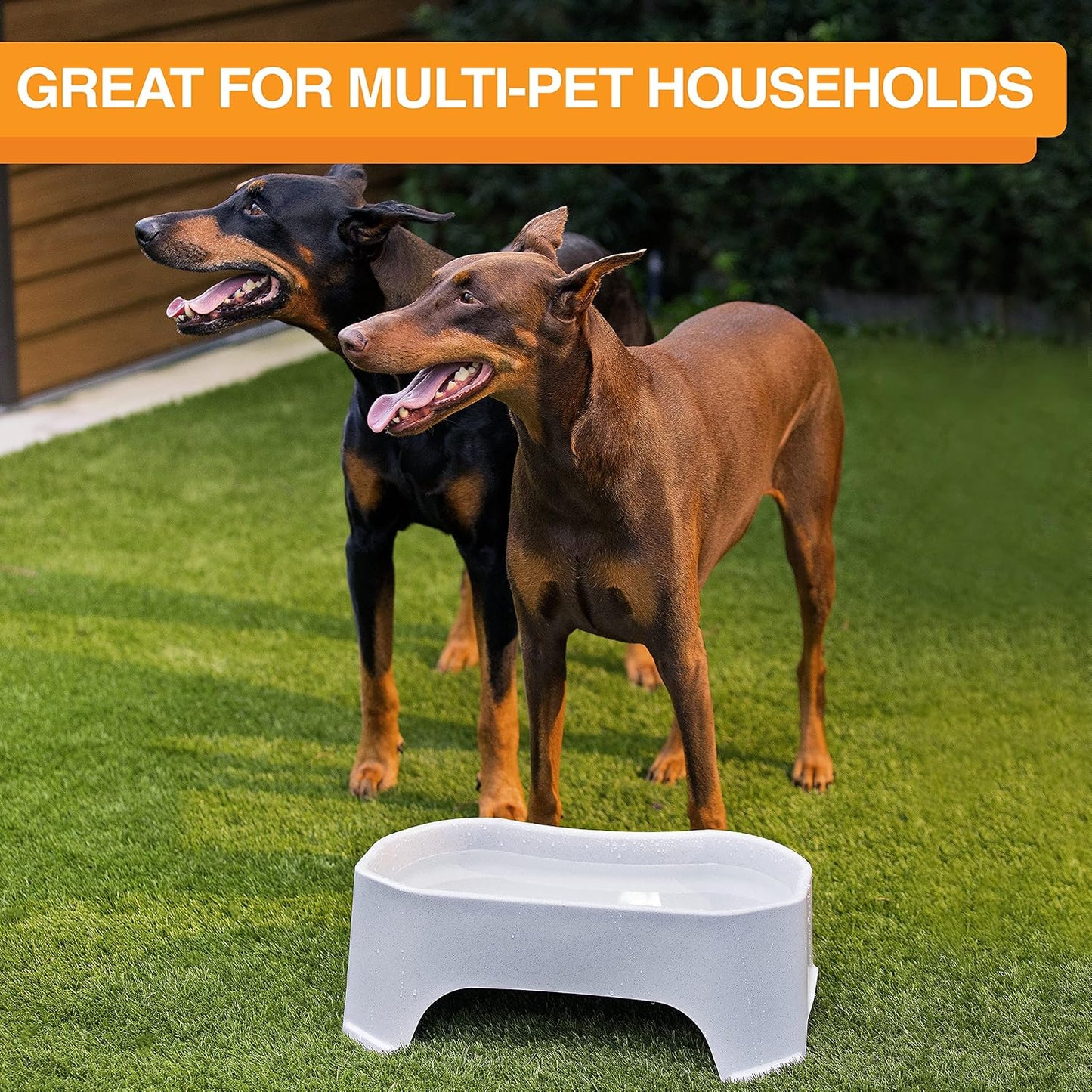 Giant Bowl - Extra Large Water Bowl for Dogs - Perfect for Outdoors (2.25 Gallon Capacity, 288 Oz) - Vanilla Bean