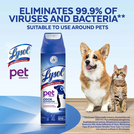 ® Pet Odor Eliminator Spray, Sanitizing and Disinfecting Spray for Pet Odors, 15Oz